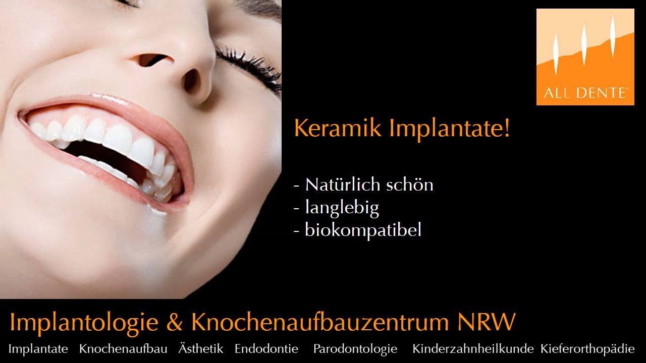 Keramik-Implantate in der Implantologie der Zahnarztpraxis ALL DENTE MVZ.