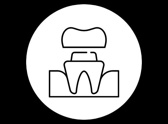 Das Icon für die Zahnkrone beim Zahnersatz.
